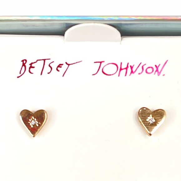 Betsey Johnson Flip Flops & Heart Earrings,White - Picture 2 of 5